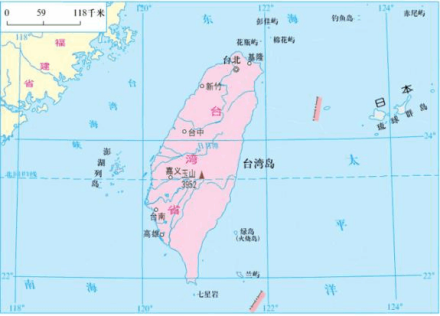 中华人民共和国台湾省地图
